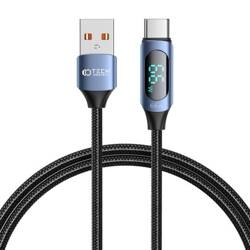 T-P ULTRABOOST LED TYPE-C CABLE 66W/6A 200CM BLUE