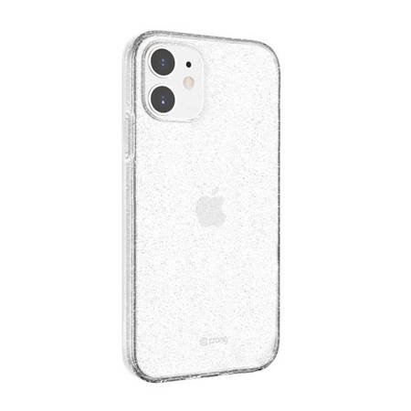 Crong Glitter Case Etui Do iPhone 12 Mini Srebrny