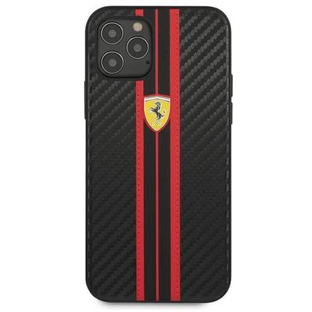 Etui Ferrari Do iPhone 12/12 Pro On Track Pu Carbon (Czarny)