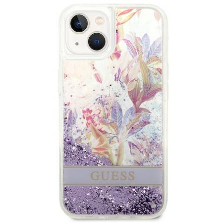 Etui Guess Flower Liquid Glitter Do iPhone 14