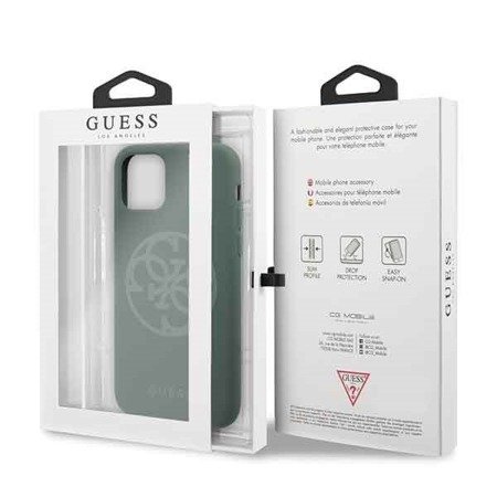 Etui Guess Silicone 4G - Etui iPhone 11 (Green Khaki)