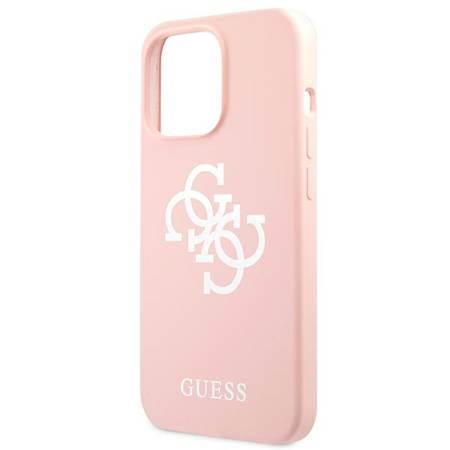 Etui Guess Silicone 4G Logo Pink Do iPhone 13 Pro