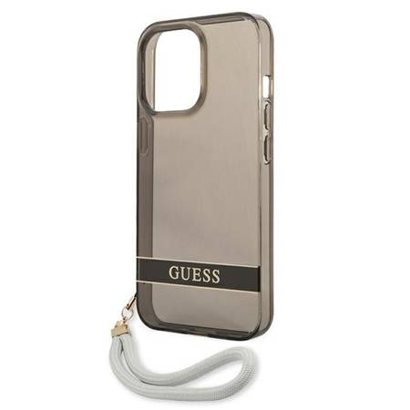 Etui Guess Translucent Strap - iPhone 13 Pro Max (Czarny)