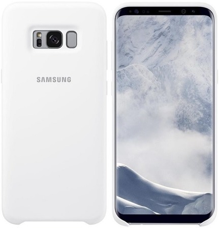 Etui oryginalne Samsung Galaxy S8+ Silicone Cover - białe