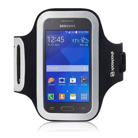Etui sportowe Shocksock do Samsung Galaxy Ace 4 odblaskowe - czarny