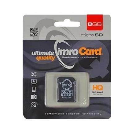 Karta pamięci microSD 8GB Imro + adp 10C