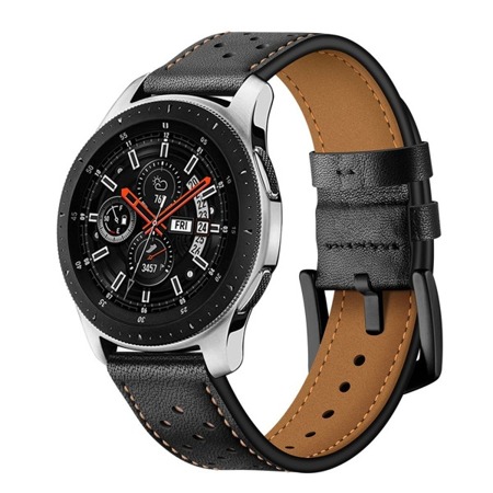 Pasek Tech-Protect Leather Black Samsung Watch 46 MM - czarny