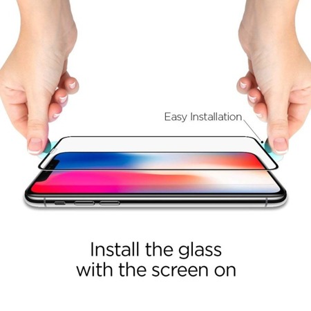 Szkło Hartowane Spigen Glass Fc iPhone 11 / iPhone Xr Black